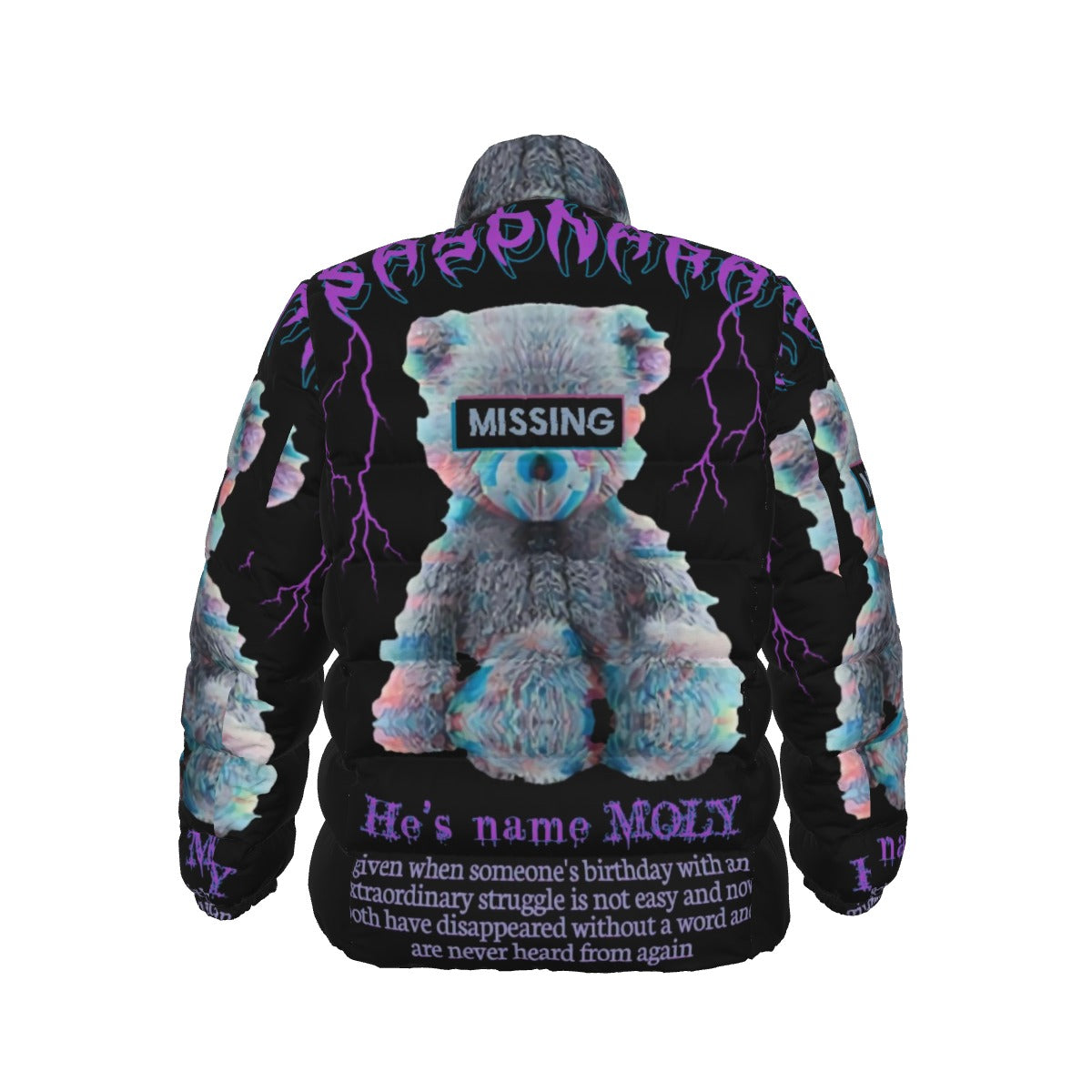 All-Over Print Unisex Stand collar slim down jacket