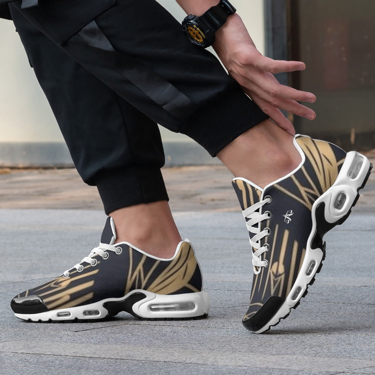 A.MP Men's Air Cushion Sports Shoes – Navy, side view