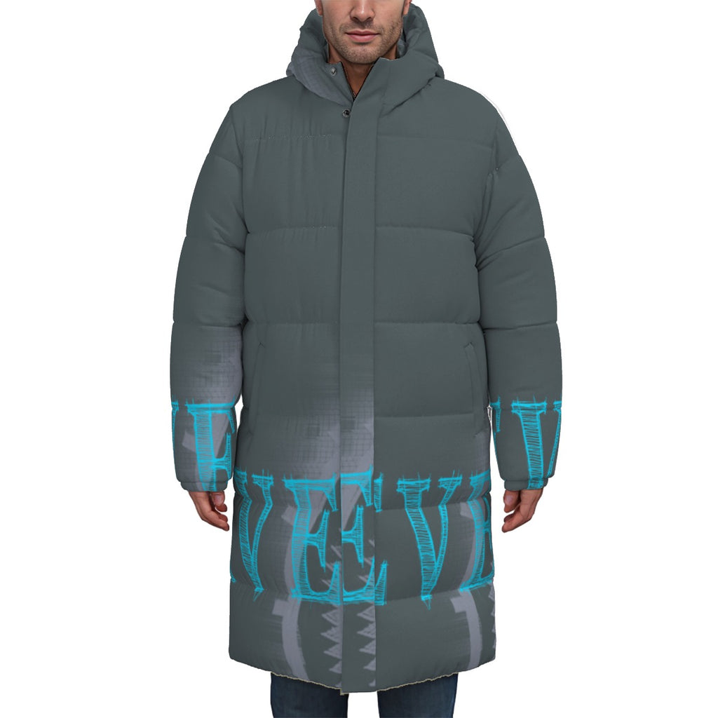 All-Over Print Unisex Long Down Jacket