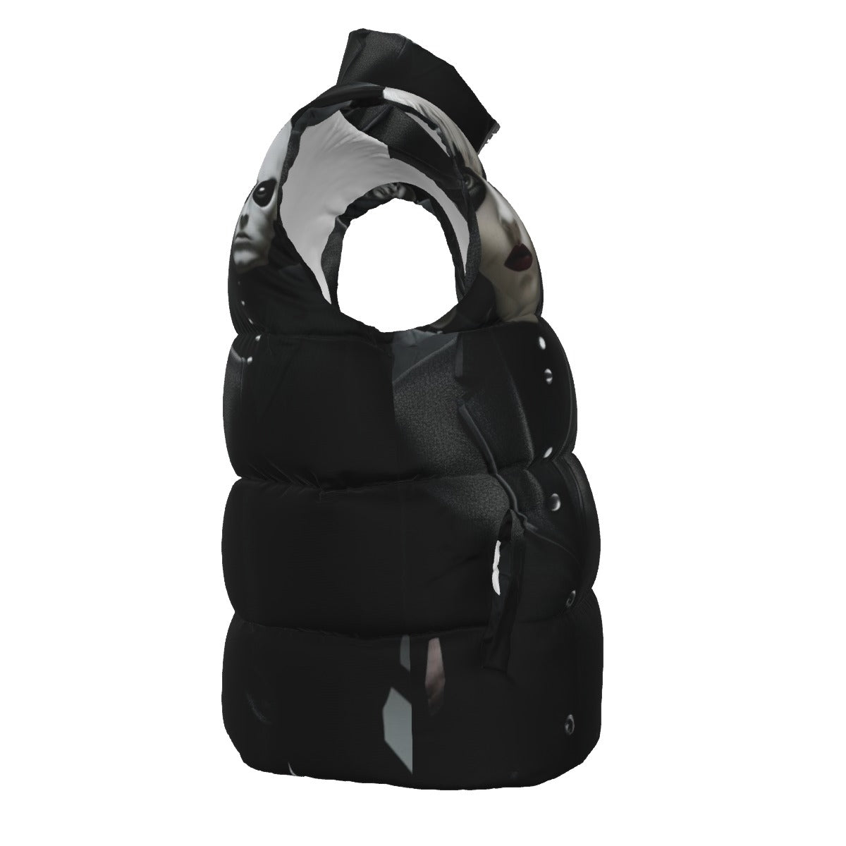 A.MP All-Over Print Down Vest — side view
