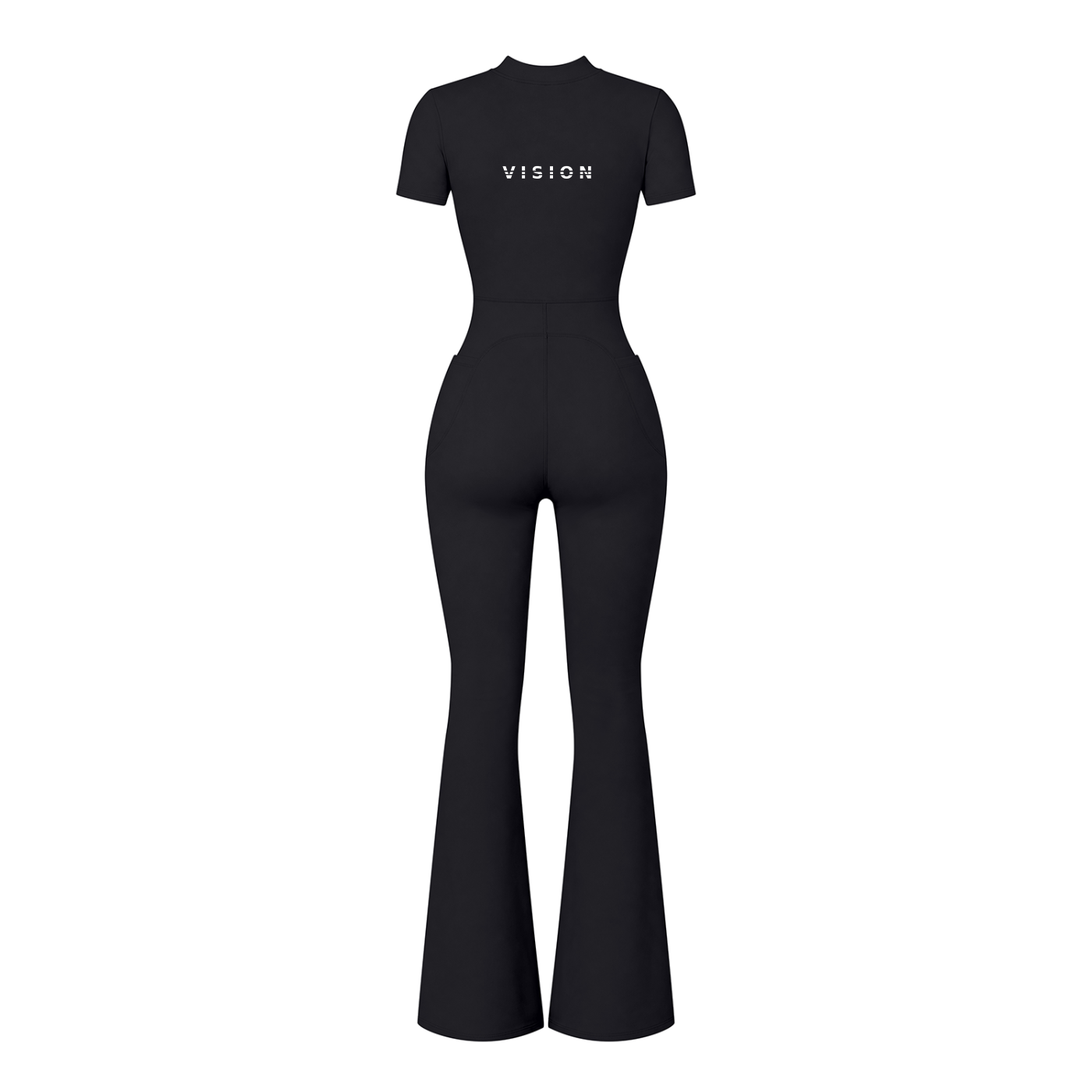 A.MP - Women’s Vision Tight Flared Leg Quarter-Zip Jumpsuit