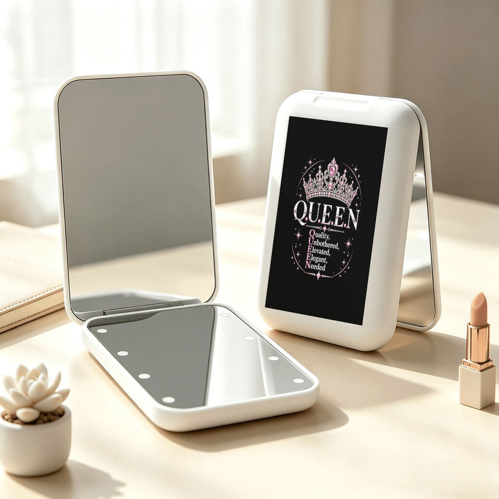 A.MP LED compact folding makeup mirror
