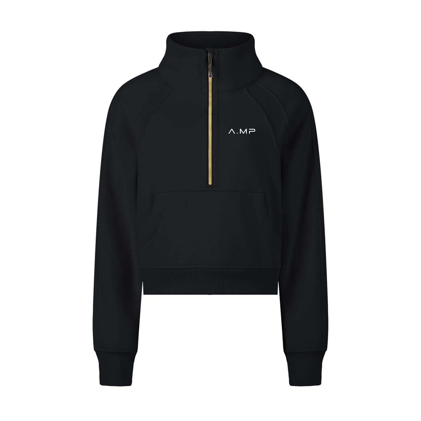 A.MP - Cropped Half-Zip Sweatshirt