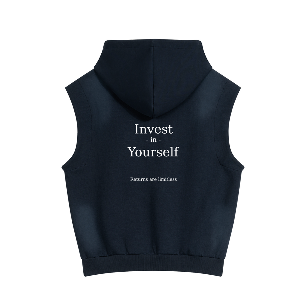 A.MP Grommet Sleeveless Hoodie — pocket stud detail