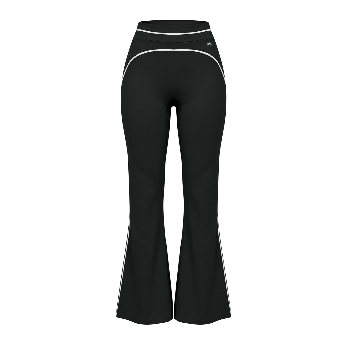 A.MP Women's High-Rise Flared Yoga Pants showing the full-length flared leg