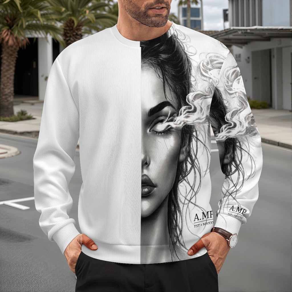 A.MP Phantom Vision Oversized Sweater — fit detail
