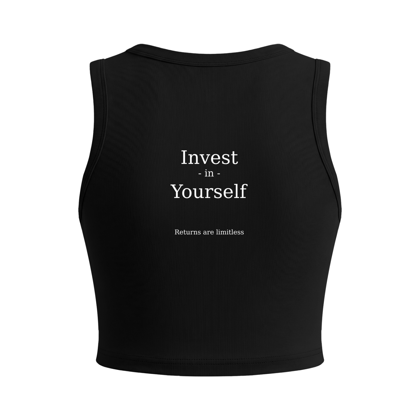A.MP Women's Premium Ribbed Crewneck Crop Tank Top | Invest In Yourself | 260GSM