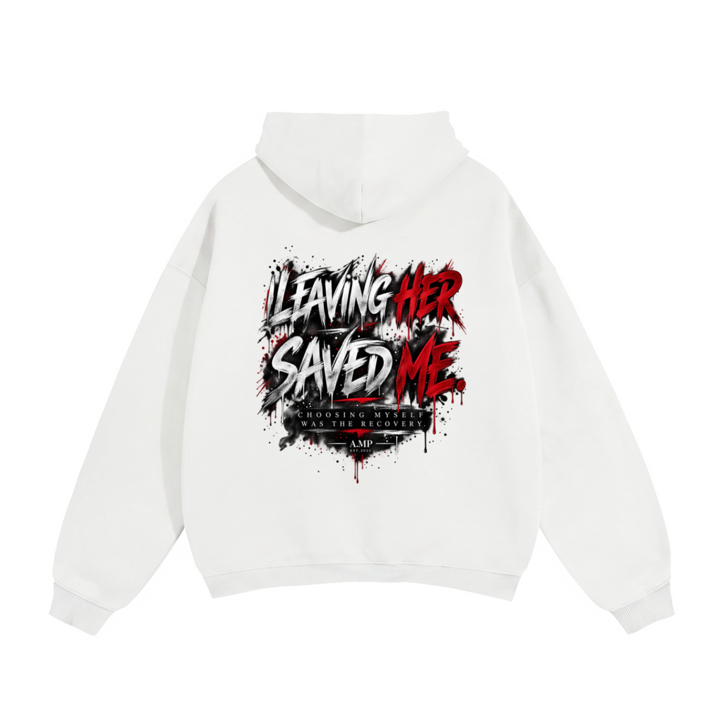 A.MP Leaving Her Saved Me oversized fleeced hoodie alternate product view