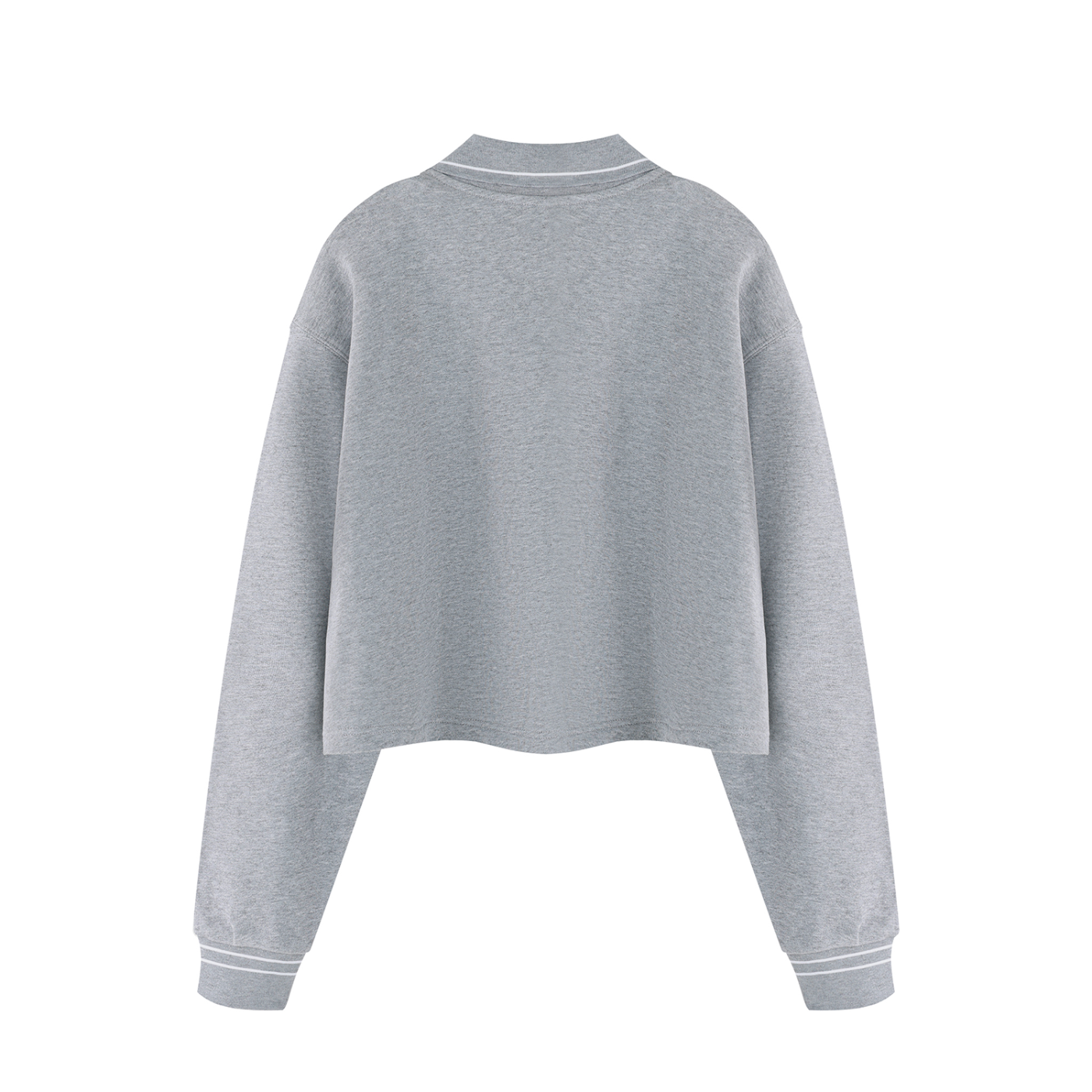 A.MP Cropped Collared Sweatshirt — collar detail
