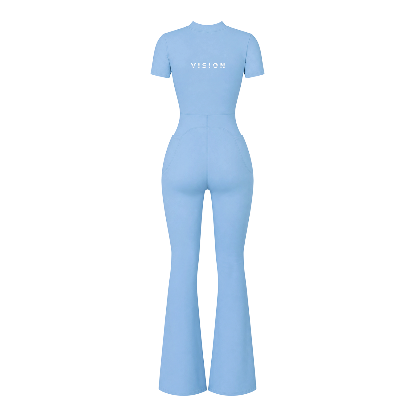 A.MP - Women’s Vision Tight Flared Leg Quarter-Zip Jumpsuit