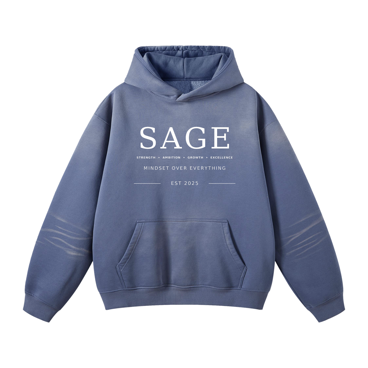 A.MP SAGE Premium Fleeced Hoodie — fit detail