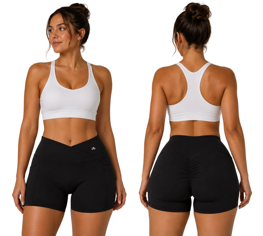 A.MP - A Scale Women’s High Rise Pocket Yoga Shorts