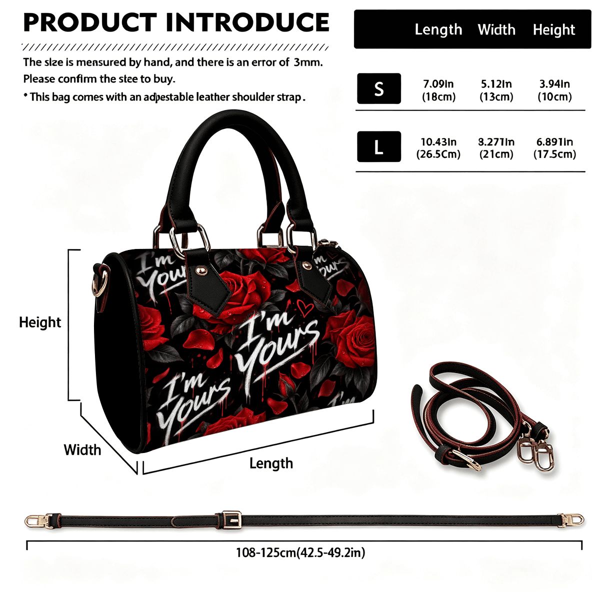 A.MP PU leather barrel crossbody bag