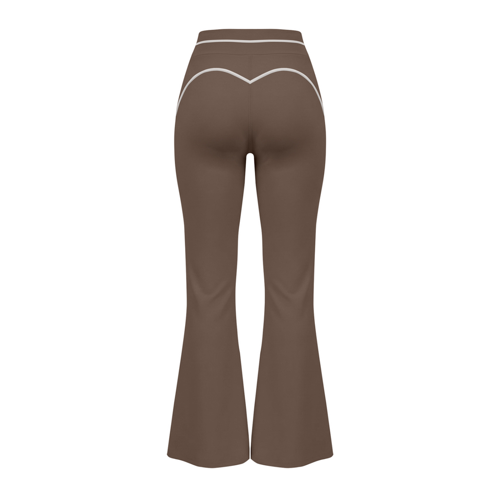 A.MP Women's High-Rise Flared Yoga Pants, flared full-length activewear trousers