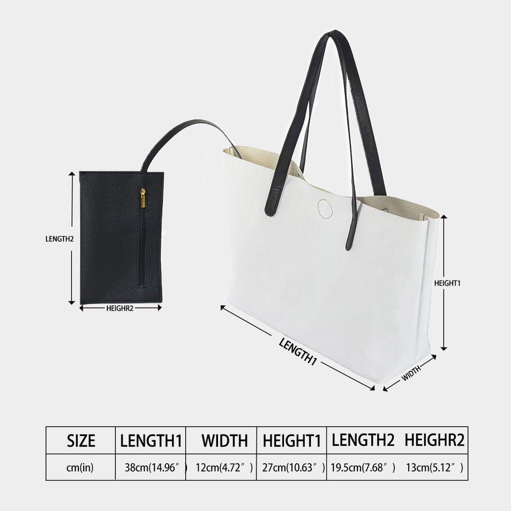 A.MP - Shopping Tote Bag With Black Mini Purse