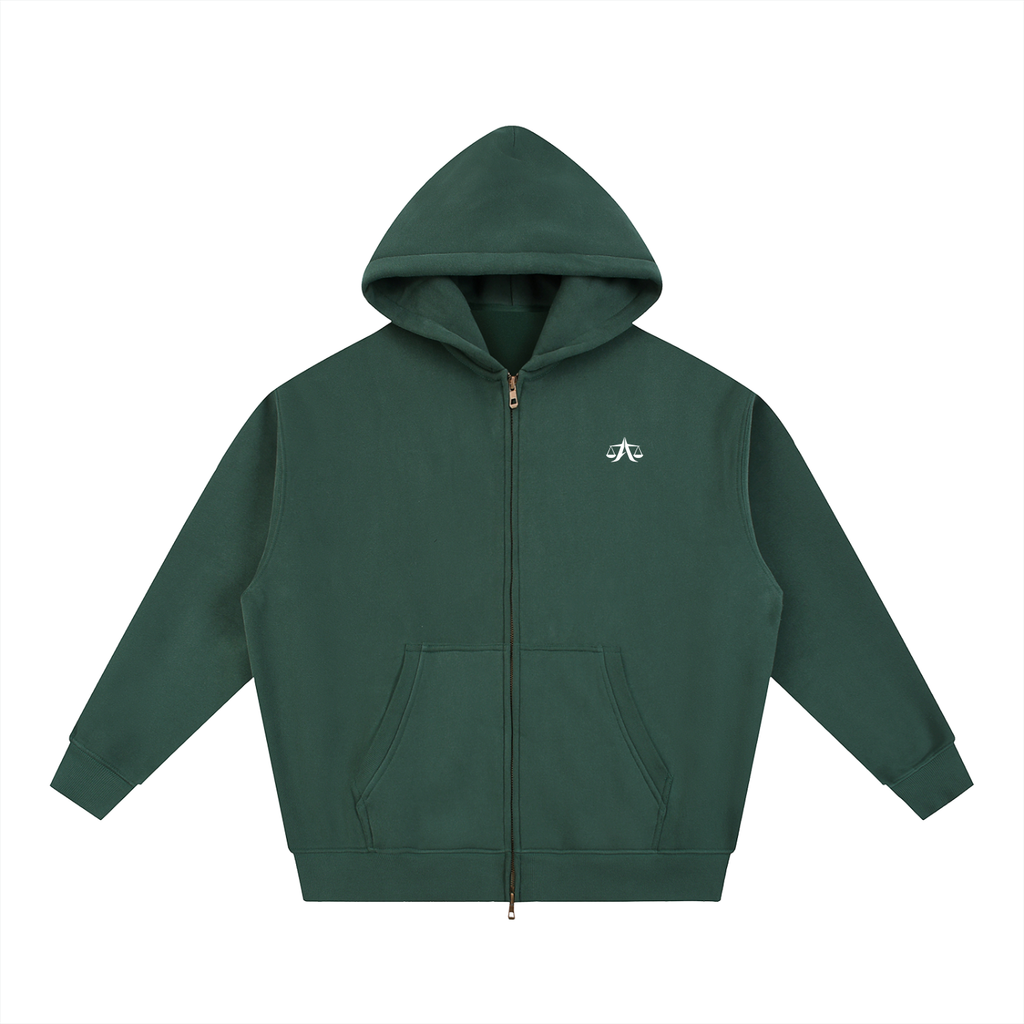 A.MP SAGE Signature Zip Hoodie — fit detail