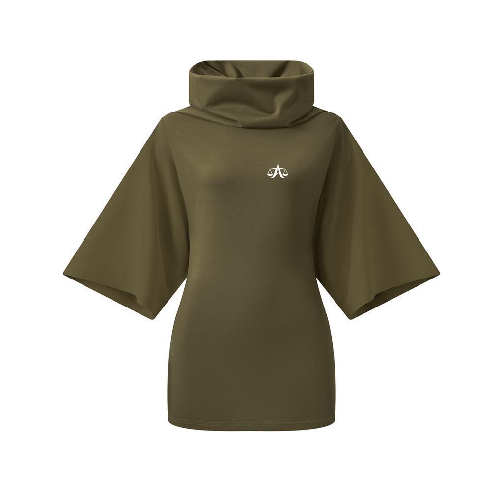 A.MP Oversized Turtleneck Batwing T-Shirt — back view