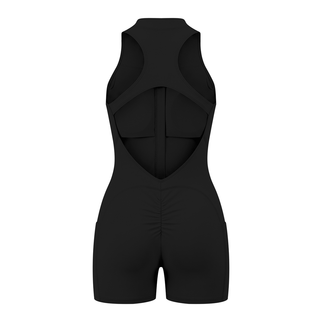 A.MP Women's Quarter-Zip Yoga Romper — pink colour option