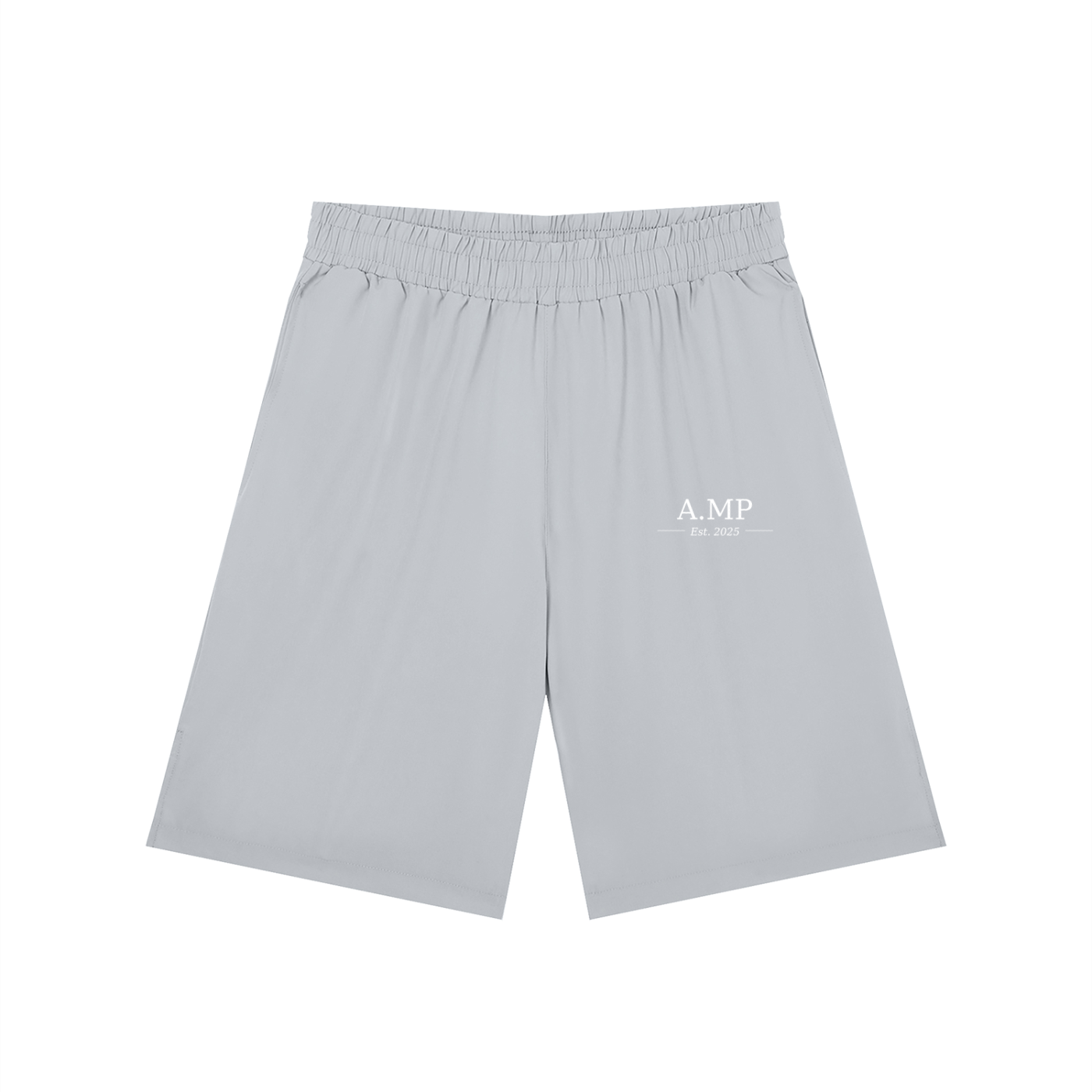 A.MP - Men’s Solid Elastic Waist Shorts