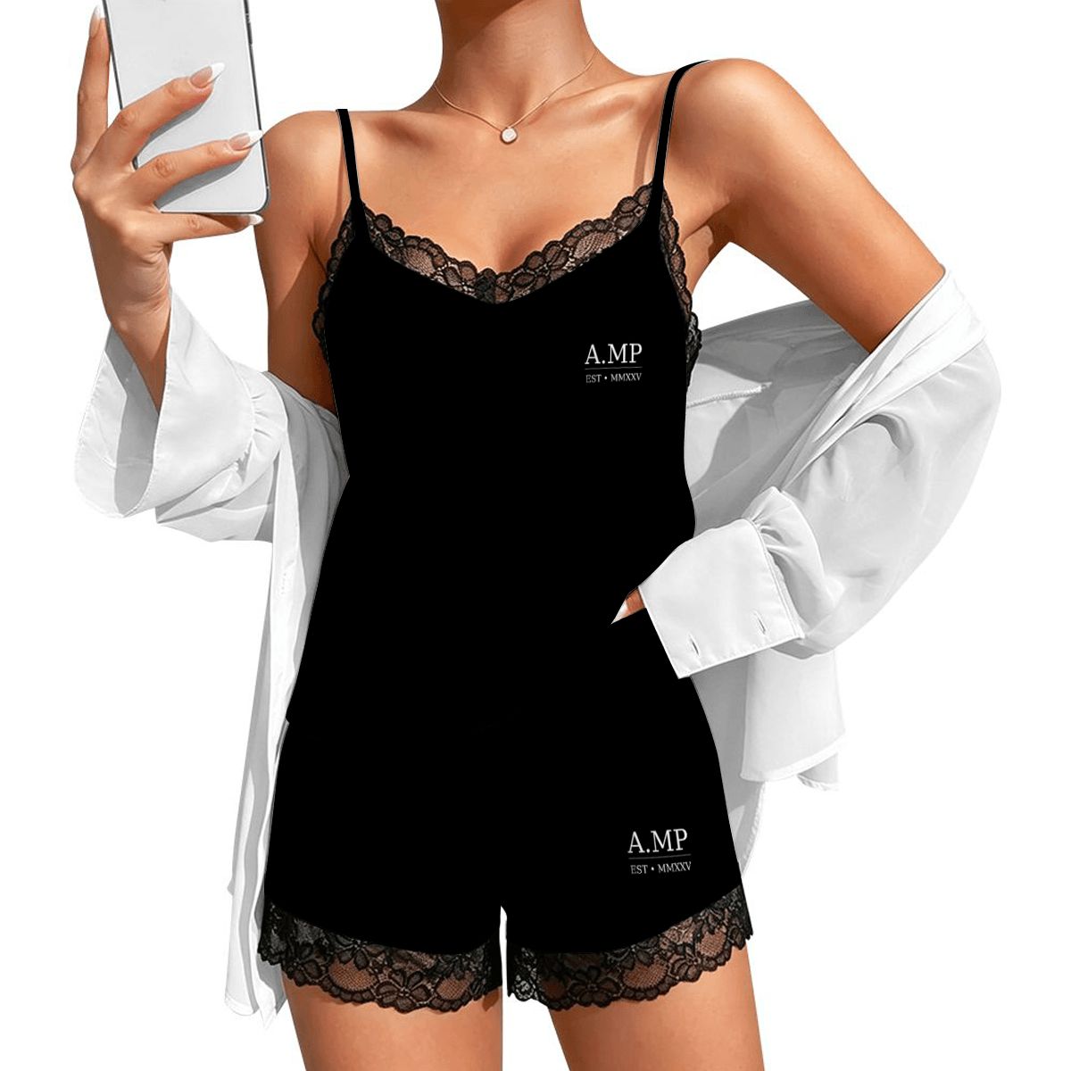 A.MP Luxe Lace Lounge Set — colour option