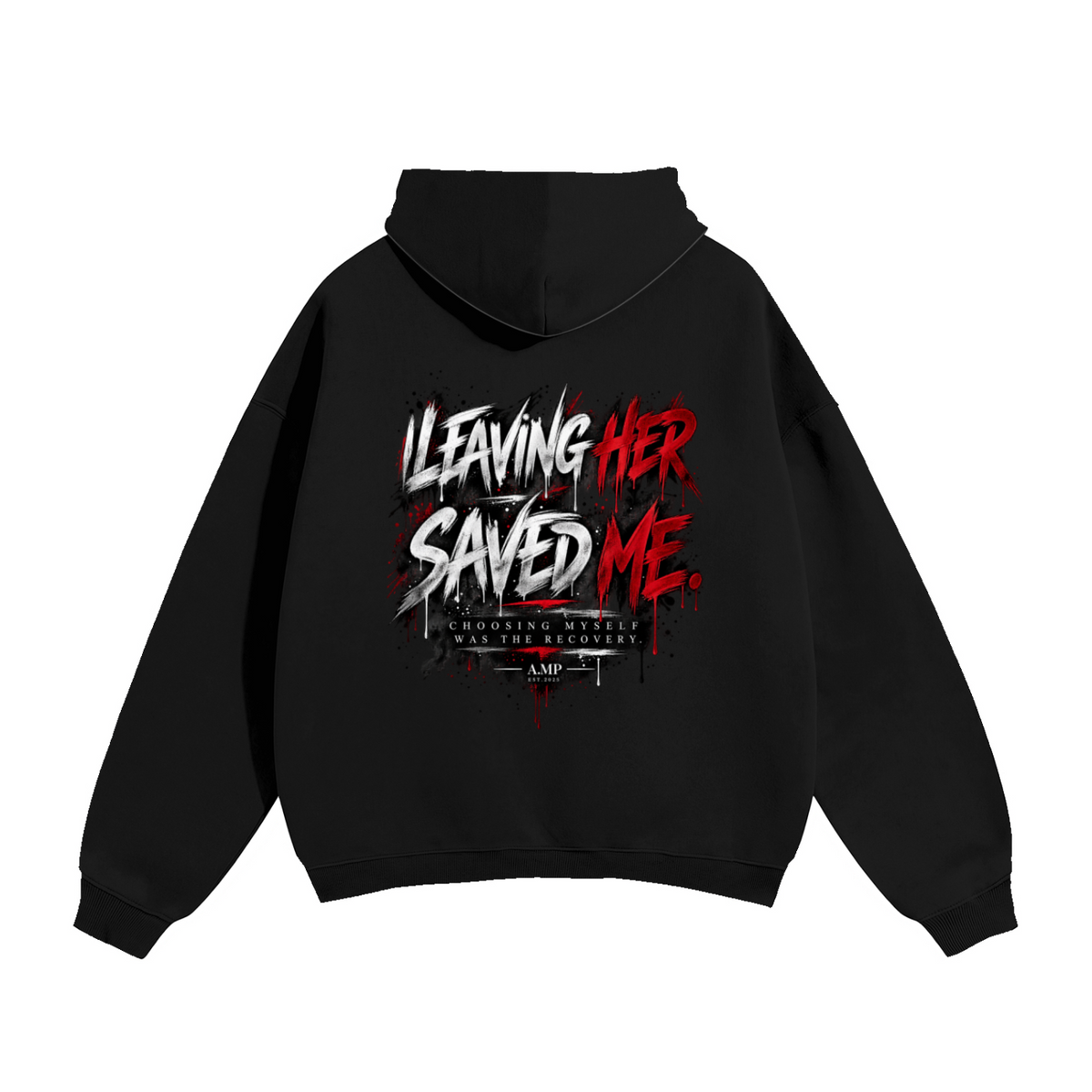 A.MP Leaving Her Saved Me oversized fleeced hoodie alternate product view