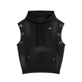 A.MP Grommet Sleeveless Hoodie — Invest In Yourself back print view