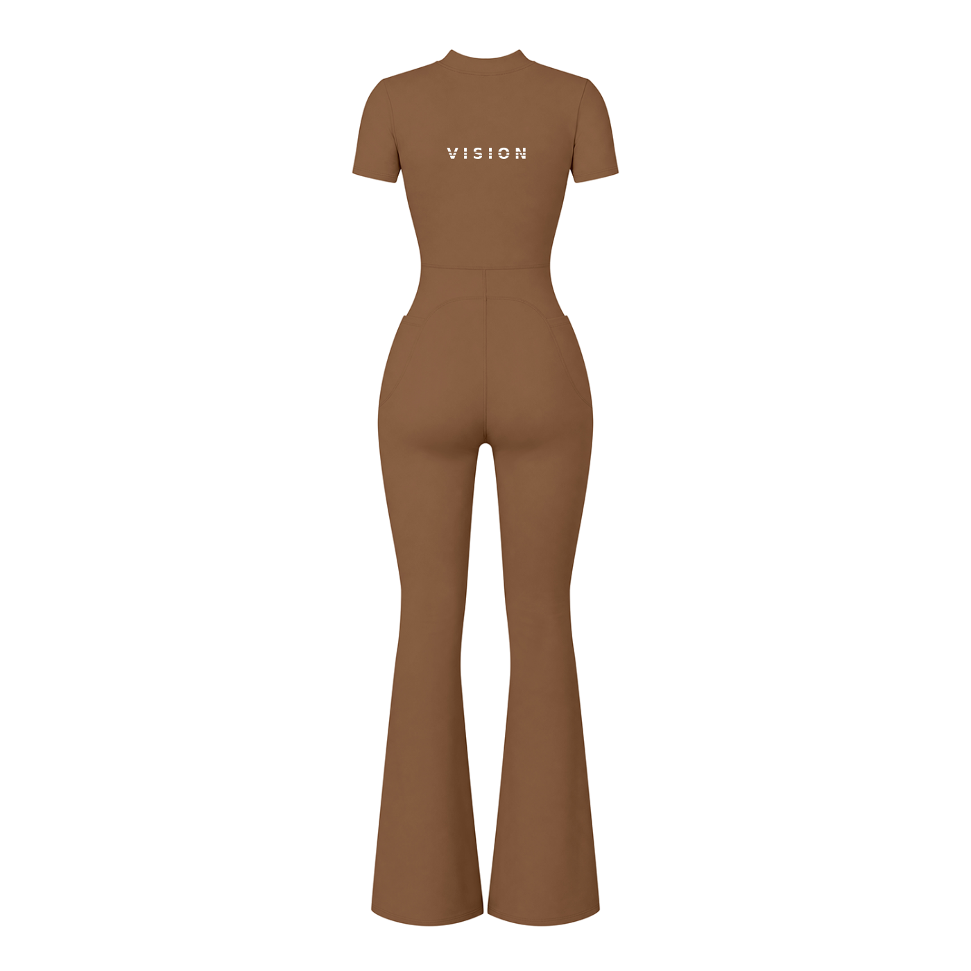 A.MP - Women’s Vision Tight Flared Leg Quarter-Zip Jumpsuit