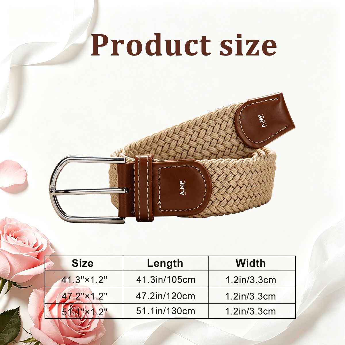 A.MP braided stretch belt