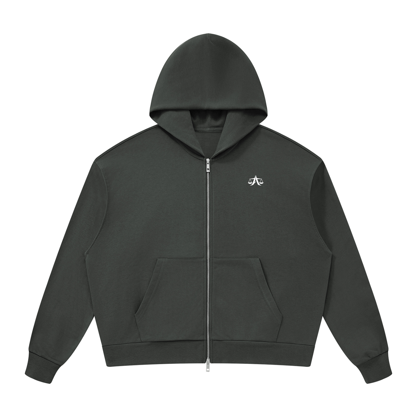 A.MP Heavyweight Zip Hoodie — fit detail