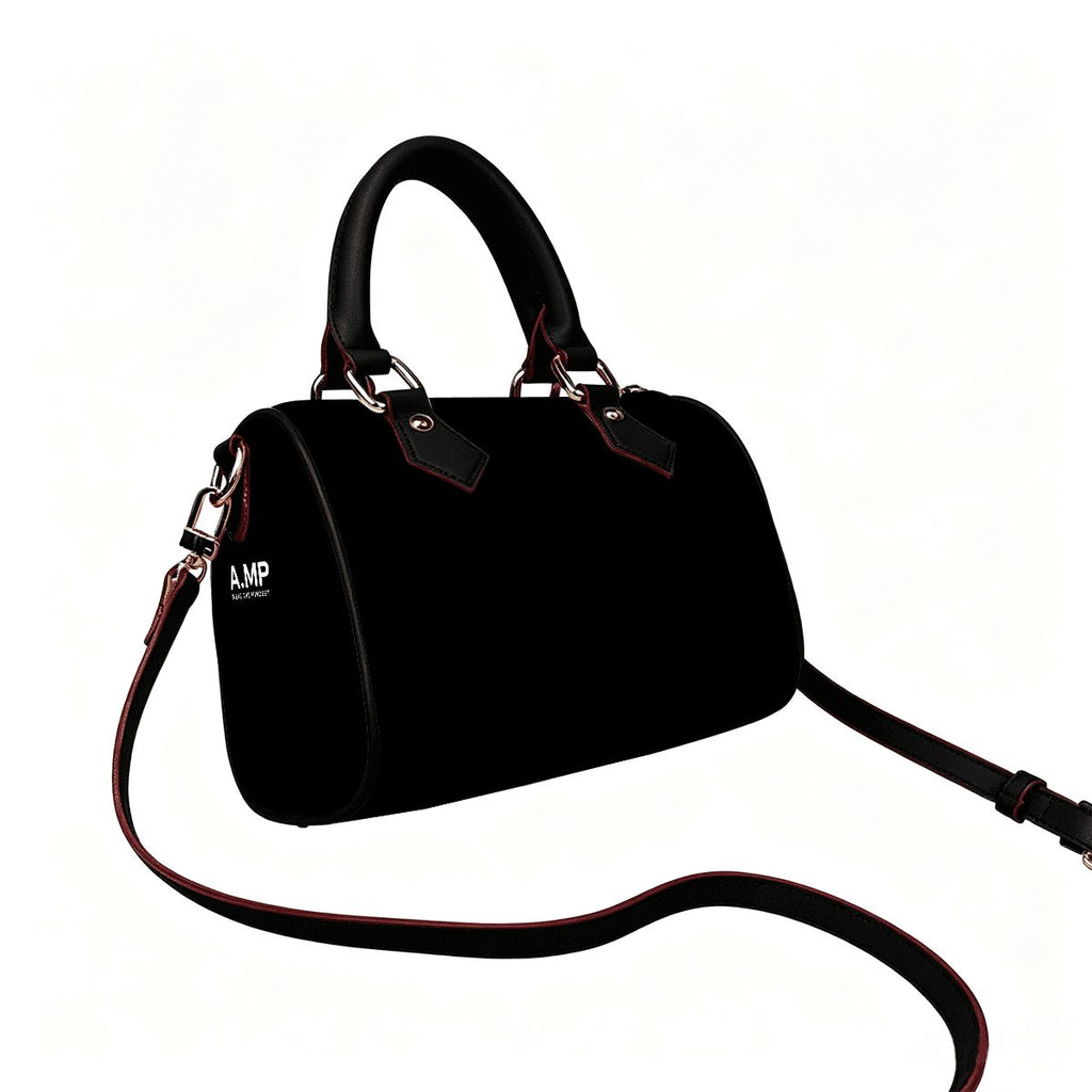 A.MP PU leather barrel crossbody bag
