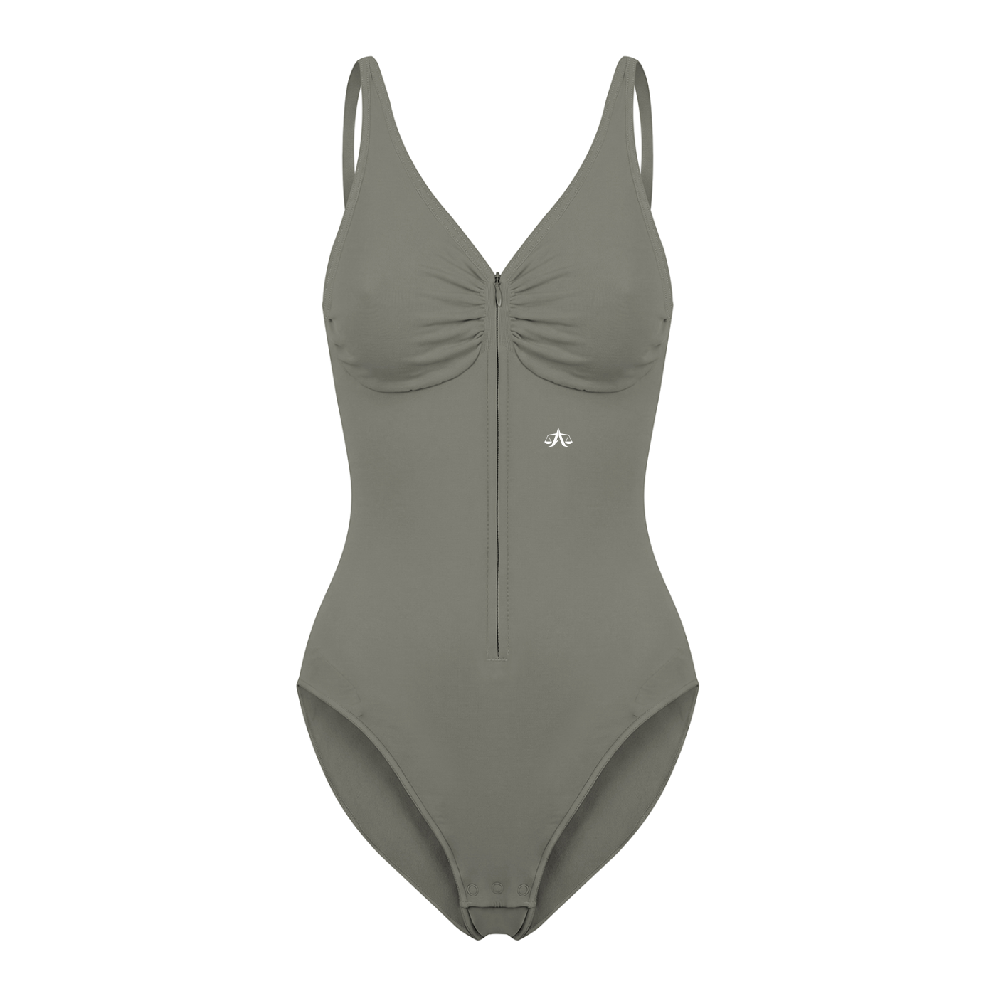 A.MP - A Scale Full-Zip Ruched Bodysuit