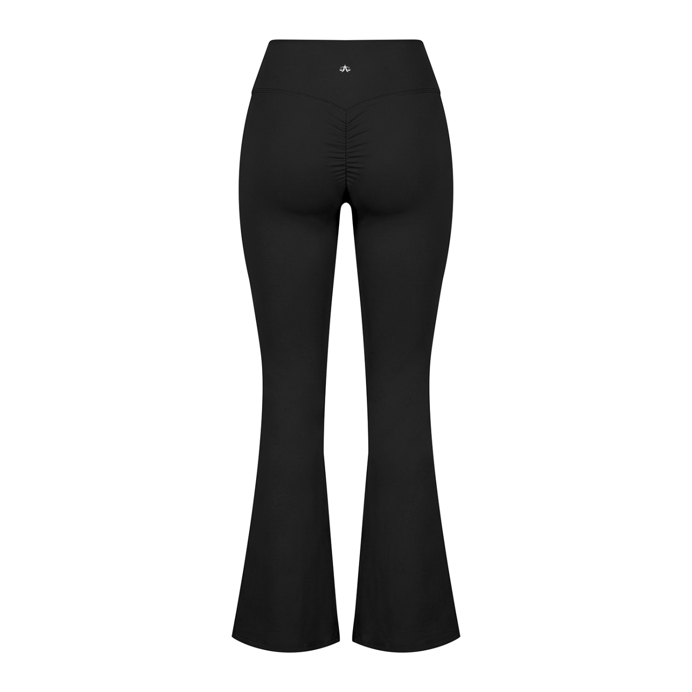 A.MP Women's A Scale High Rise Flared Leggings — flare detail
