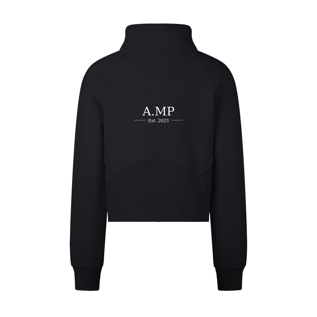 A.MP - Cropped Half-Zip Sweatshirt