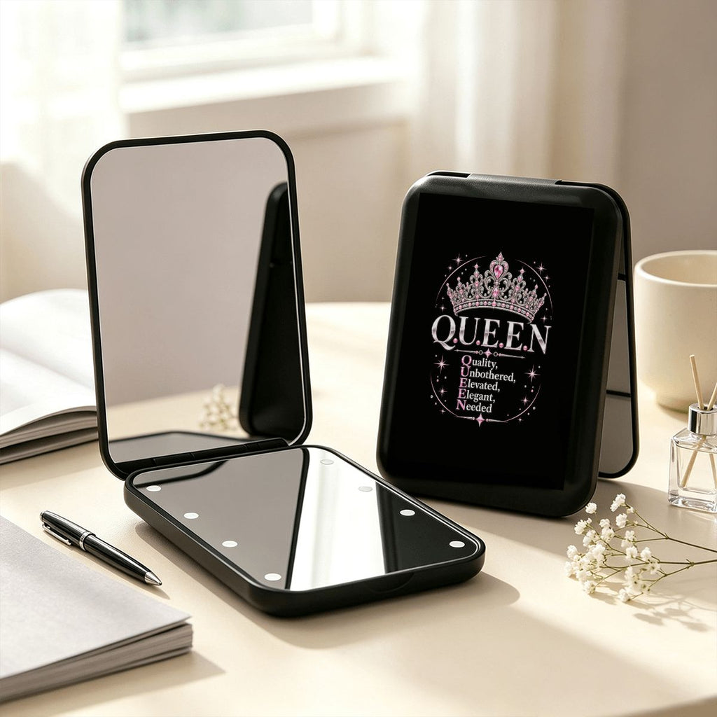 A.MP LED compact folding makeup mirror