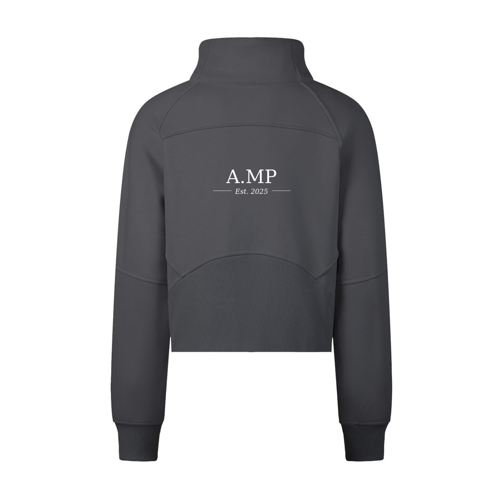 A.MP - Cropped Half-Zip Sweatshirt