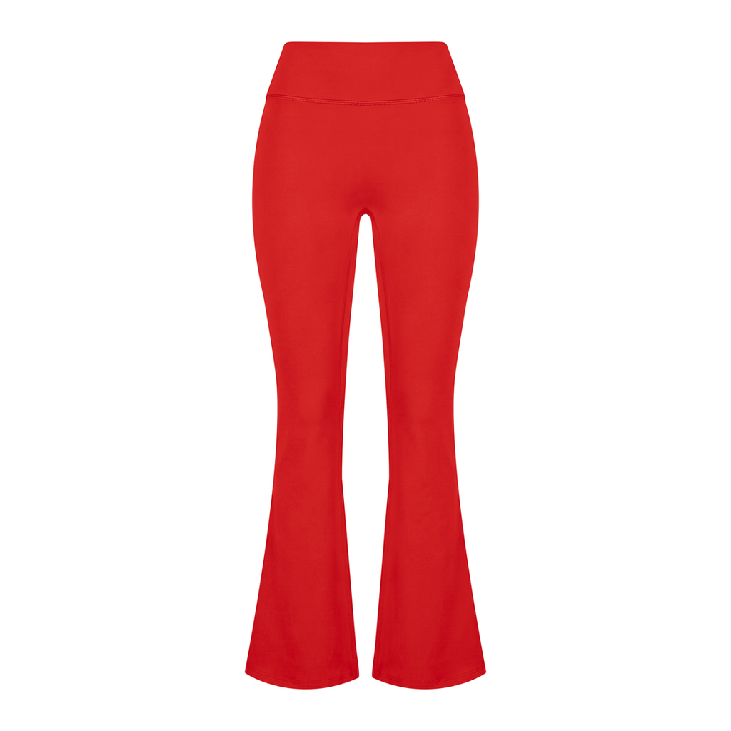 A.MP Women's A Scale High Rise Flared Leggings — back view