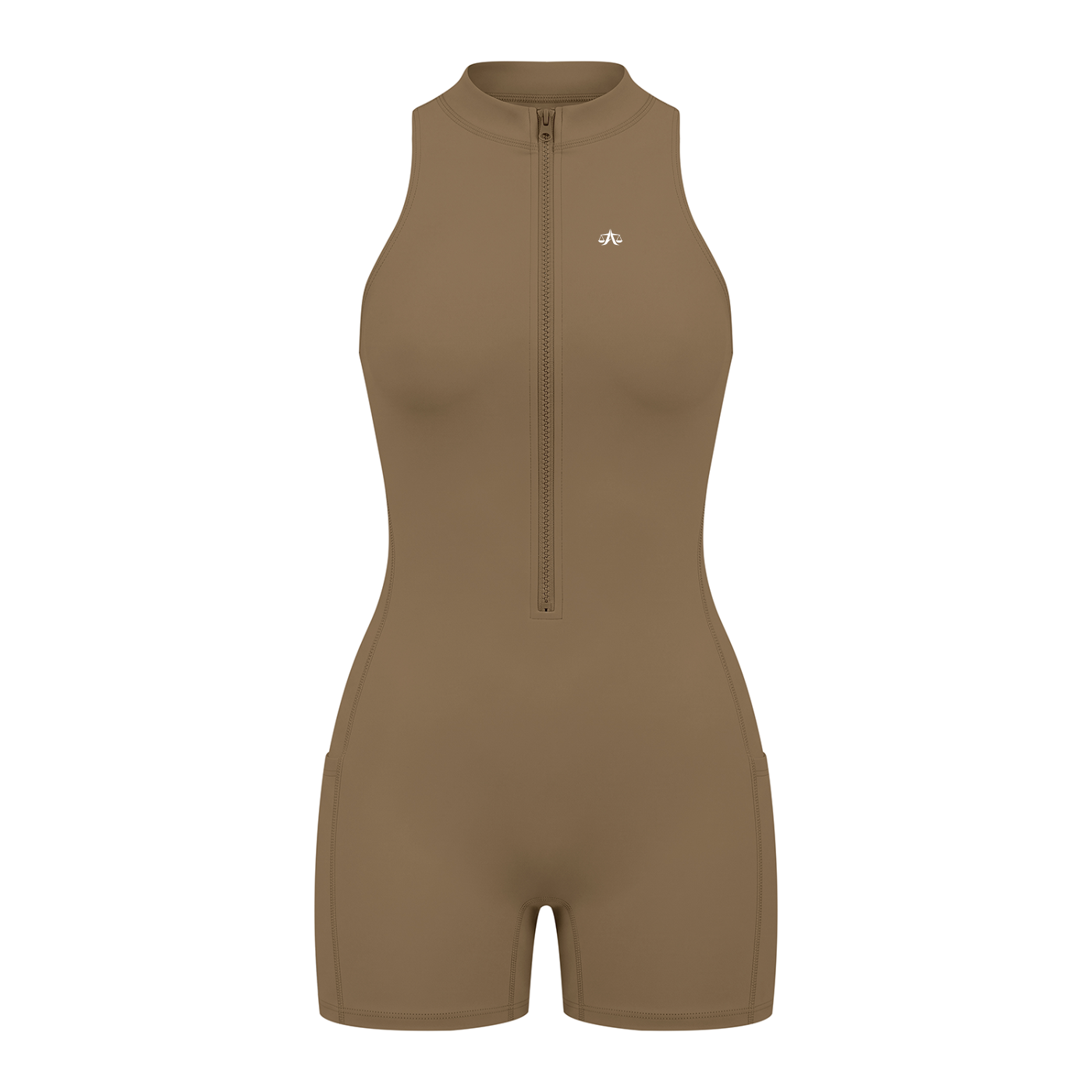 A.MP Women's Quarter-Zip Yoga Romper