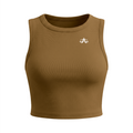 A.MP Ribbed Crop Tank Top — Invest In Yourself back print view