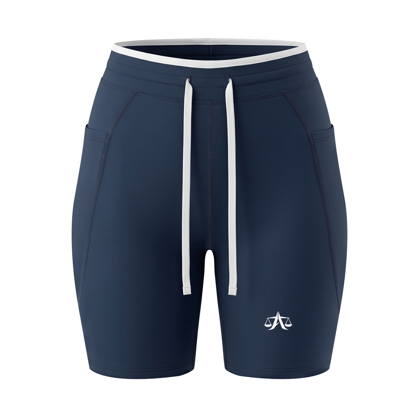 A.MP A Scale High Rise Performance Shorts — waistband detail