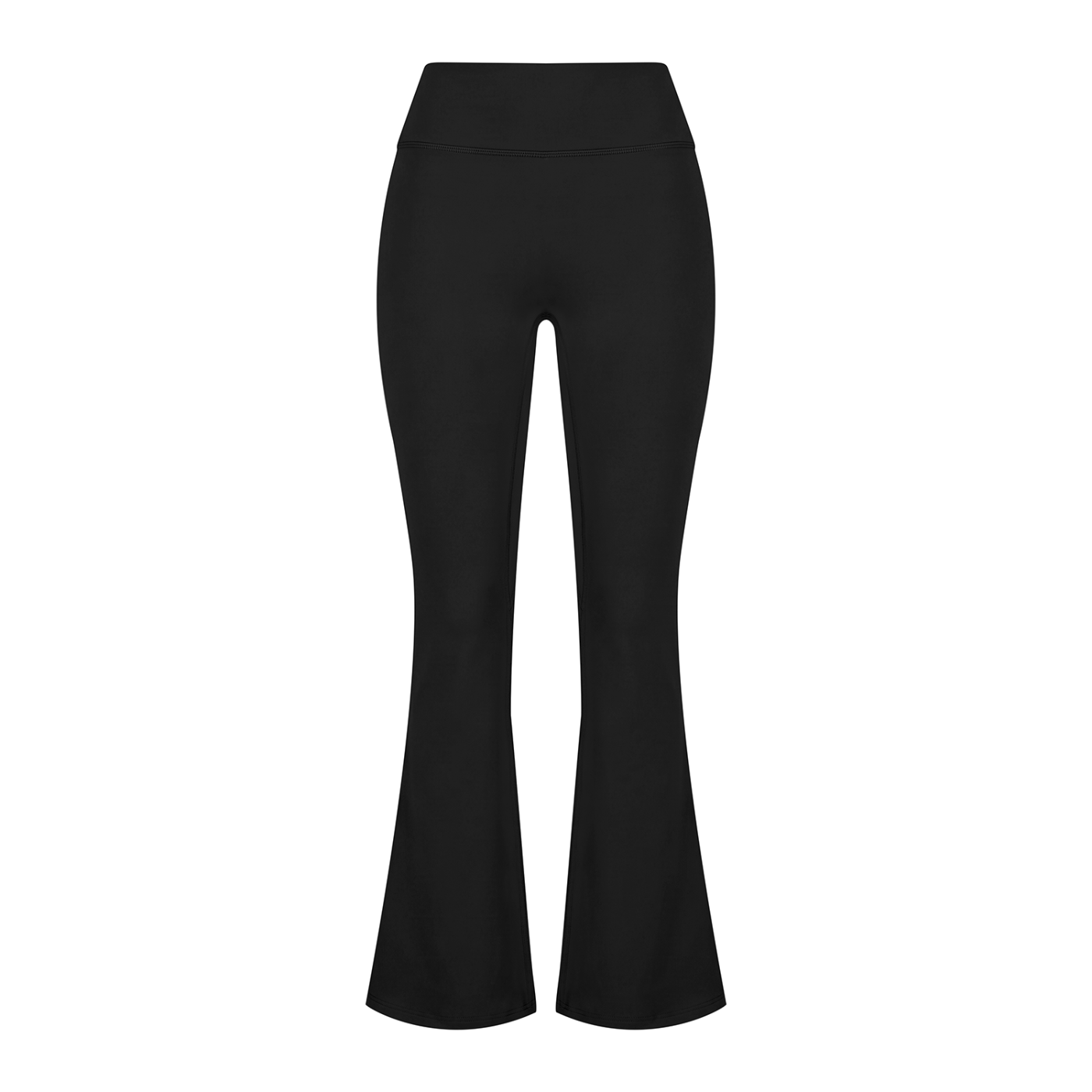 A.MP Women's A Scale High Rise Flared Leggings — waistband detail