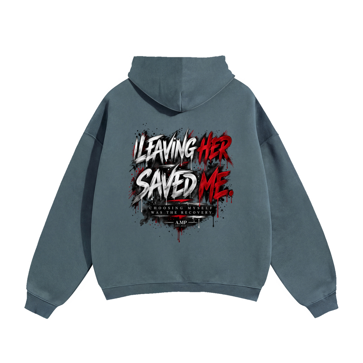 A.MP Leaving Her Saved Me oversized fleeced hoodie alternate product view