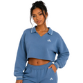 A.MP Cropped Collared Sweatshirt — back view