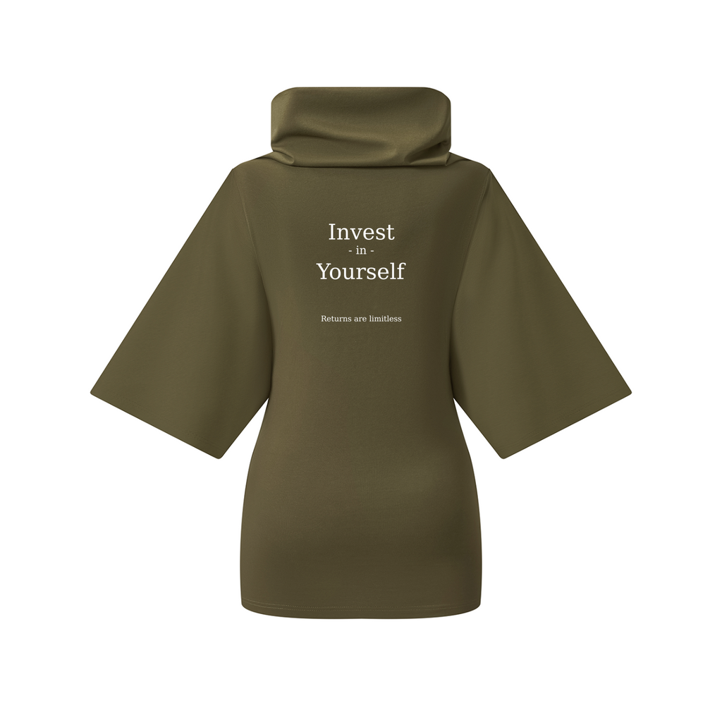A.MP Oversized Turtleneck Batwing T-Shirt — colour option