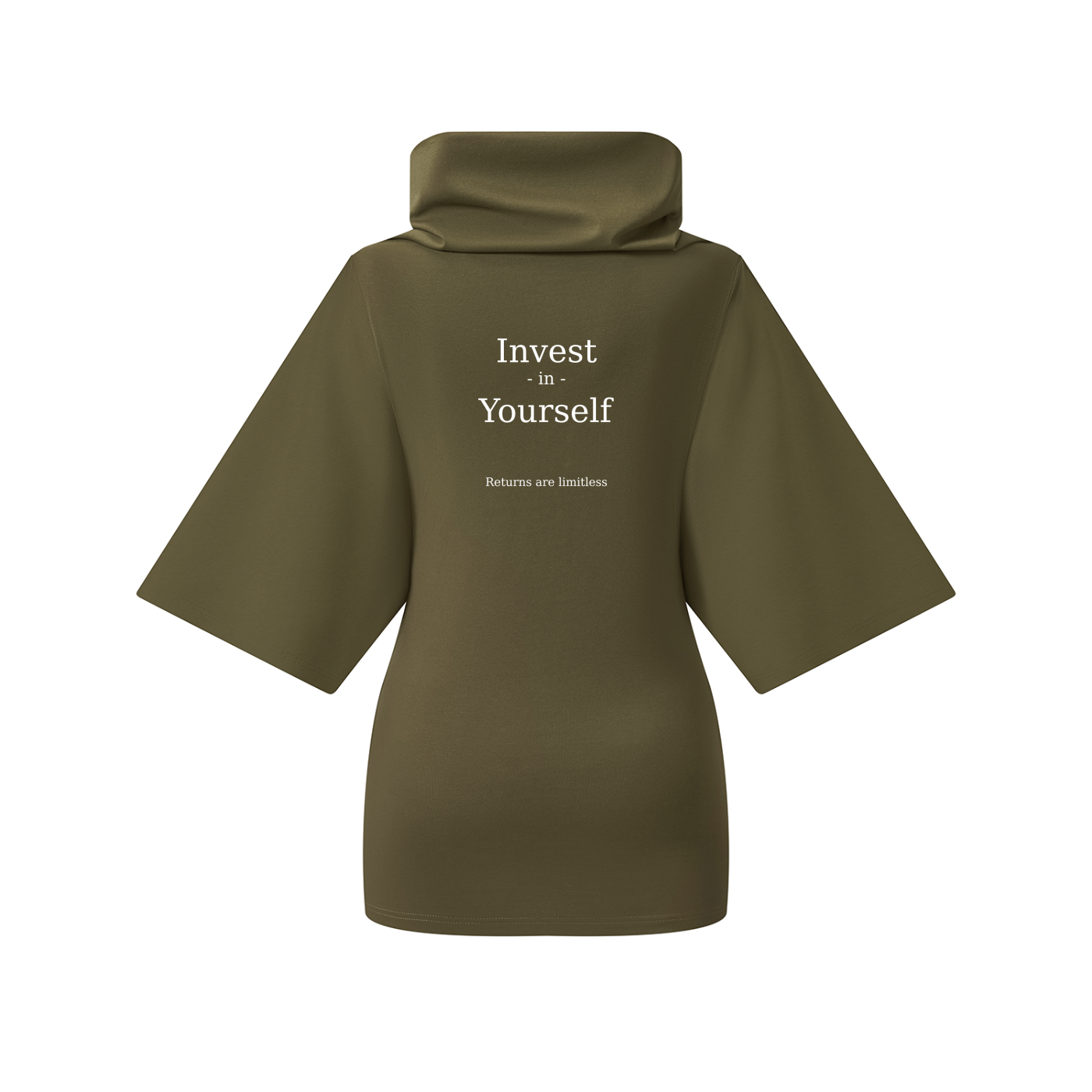 A.MP Oversized Turtleneck Batwing T-Shirt — colour option
