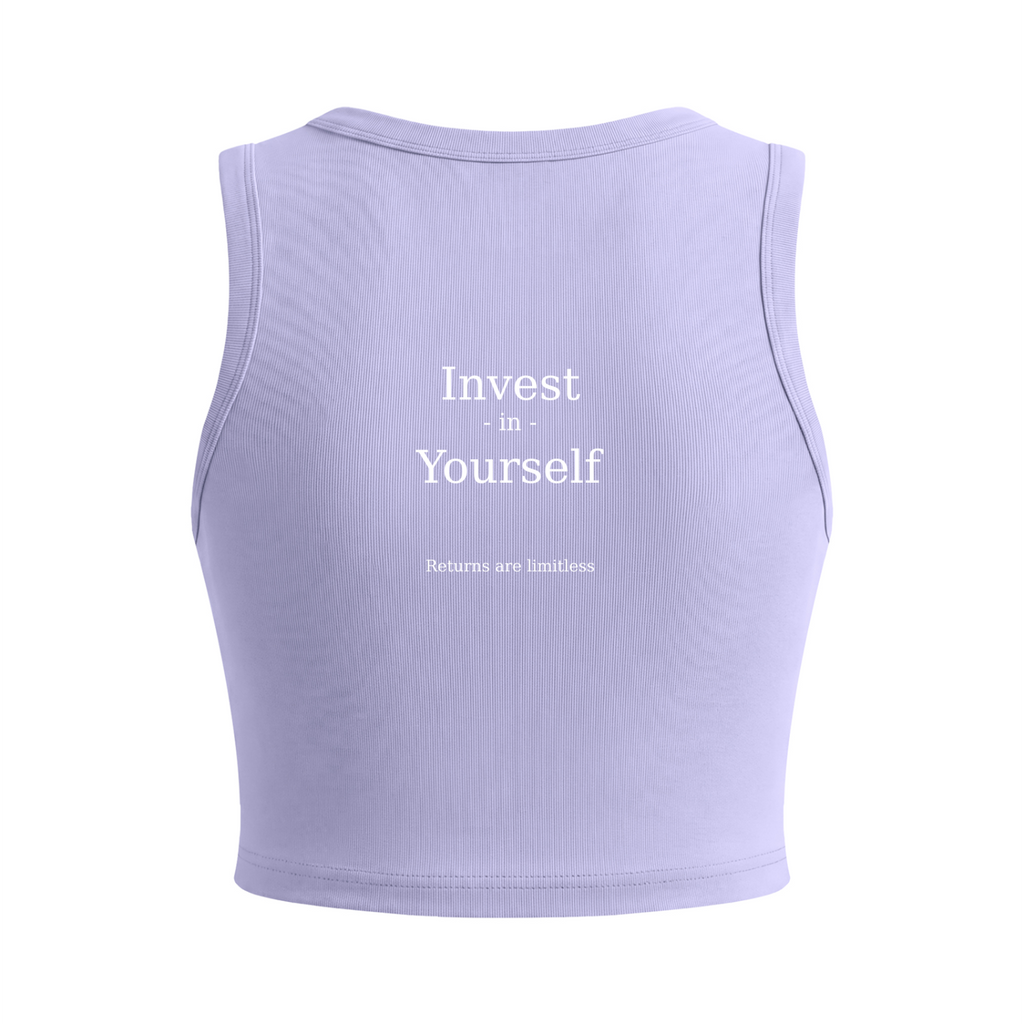 A.MP Ribbed Crop Tank Top — rib detail