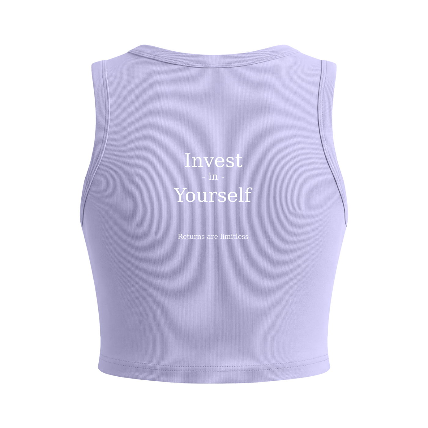 A.MP Ribbed Crop Tank Top — rib detail