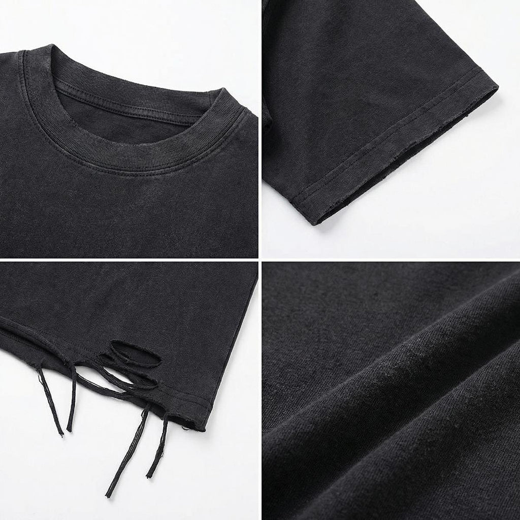 A.MP Invest In Yourself Distressed Tee — print detail