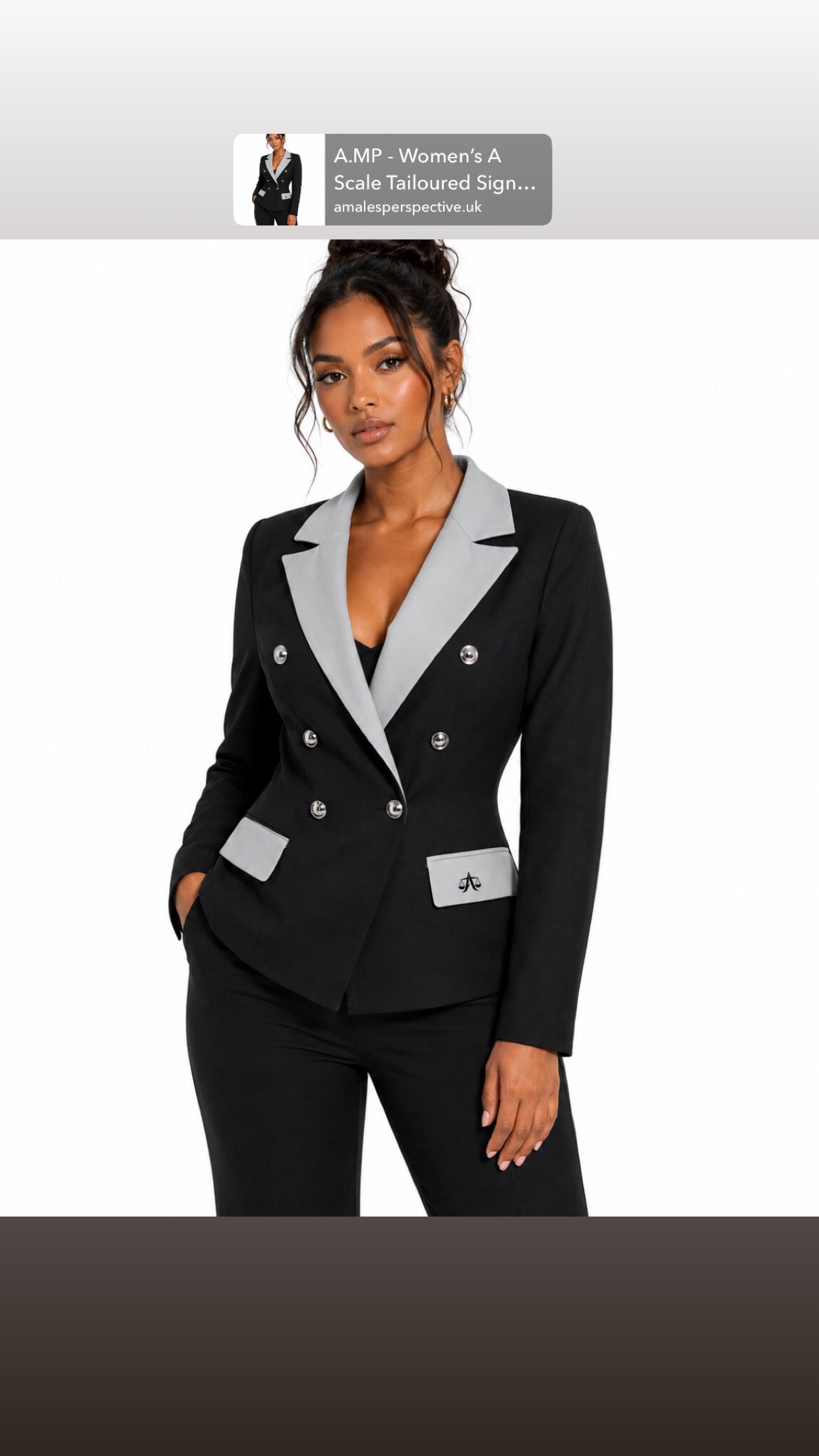 A.MP women's casual blazer, front view