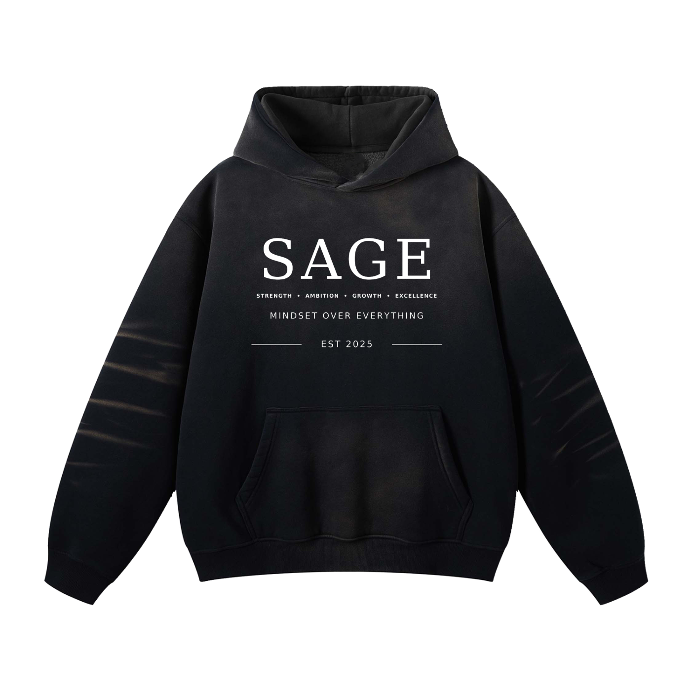 A.MP SAGE Premium Fleeced Hoodie — hood detail