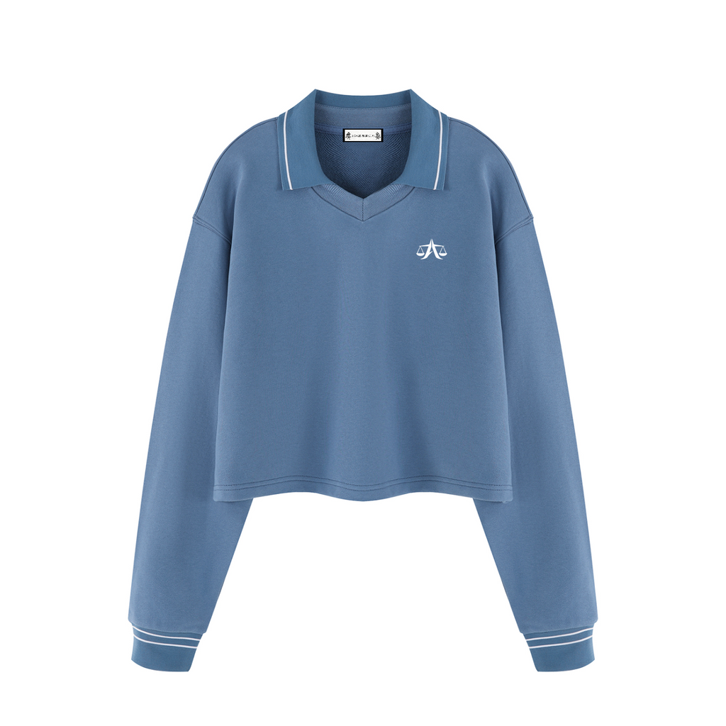 A.MP Cropped Collared Sweatshirt — crop detail